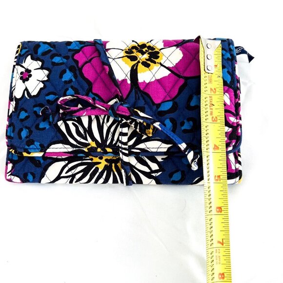 Vera Bradley All Wrapped Up Jewelry Organizer Travel Roll and Padded zip case - Picture 6 of 15